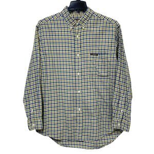 Ralph Lauren Polo Jeans Company Button Down Shirt Men M Blue Yellow Plaid Cotton